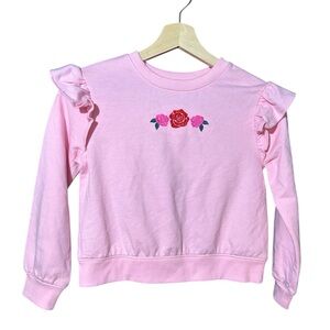 Kids Floral Embroidered Sweatshirt